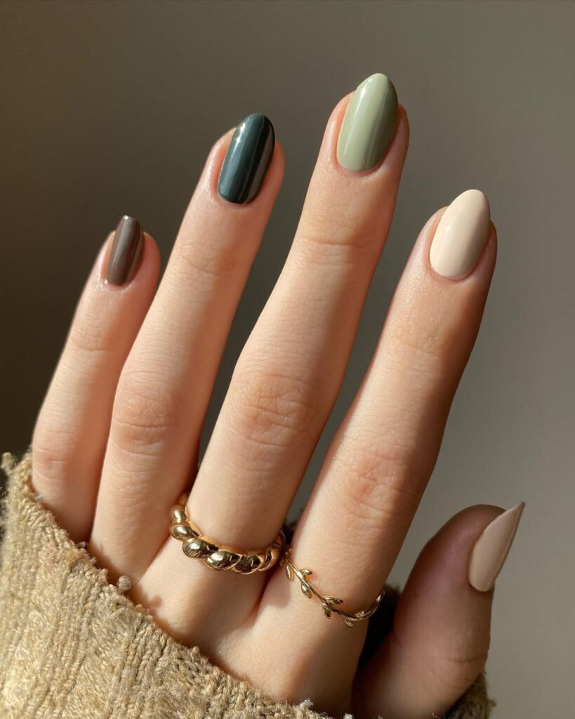 Earthy Neutrals Nails
